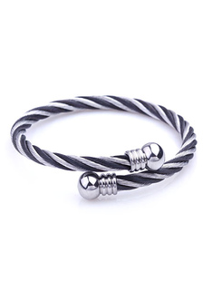 Bracelet homme en acier inoxydable bicolore