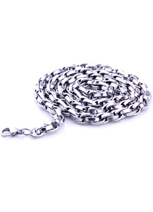 Collier de l'homme en acier inoxydable élégant homard argent griffe fermoir