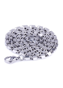 Collier d'acier inoxydable argent pour les hommes