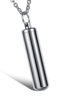 Collier homme argent en forme de bouteille