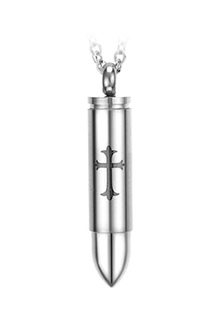 Collier homme argent avec pendentif de balle