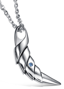 Collier en acier inoxydable en forme de dent animal