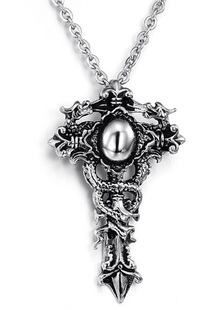 Style européen baril fermoir collier en acier inoxydable pour homme