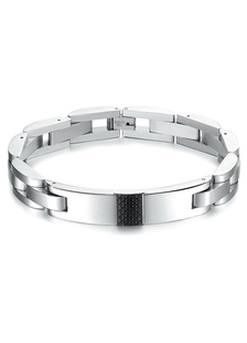 Bracelet de chaîne en acier inoxydable argent