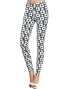 Magnétique caleçon féminin en polyester blanc écossais imprimé d'étoile