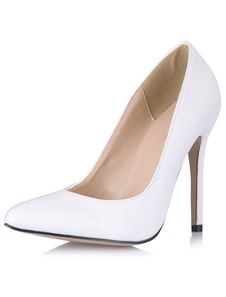 Bout pointu talons superbe PU cuir talon aiguille femmes