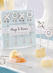 Fruits fourches pratiques de mariage métalliques non-personnalisé de 4 pièces