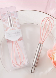 Batteur à œufs rose de mariage métallique non-personnalisé d'une pièce