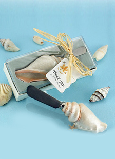 Couteau à beurre métallique pour le mariage de forme de conque 1 pièce