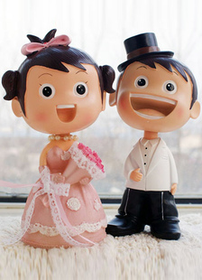 Figurine asiatique classique Couple Wedding Cake Toppers