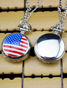 Mode personnalisé drapeau modèle mariage montre de poche avec miroir