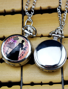 Montre de poche de Bow chic mariage personnalisé avec miroir