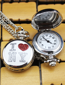 Chic personnalisé mariage I Love NY montre de poche