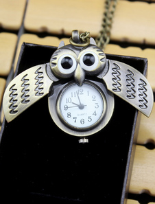 Montre de poche motif mariage personnalisé métal hibou