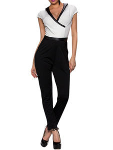 Fascinante combinaison longue moulante pour femme mode color-block