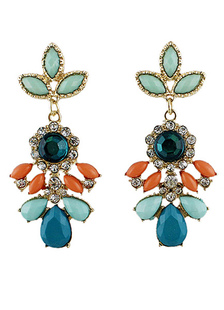 Boucles d’oreilles féminines fabuleuses en résine mode de pendentif fleur