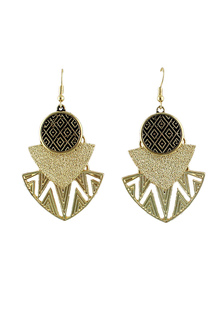 Boucles d’oreilles rétro métalliques géométriques