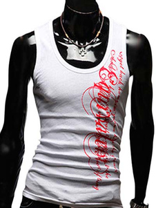 Tee shirt homme en coton mélangé imprimé lettre artistique