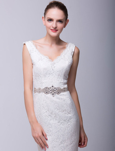 Strass moyenne Ivoire mariage mariée Sash