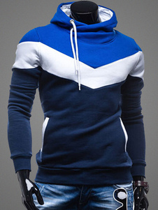 Sweat-shirt slim en coton mélangé tricolore color-block