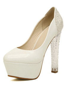 Plate-forme paillettes pompes talon Chunky