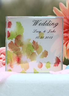 Carrés Cake Topper personnalisé pour mariage