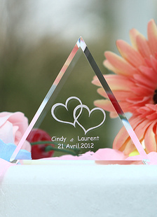Coeur personnalisé Wedding Cake Toppers