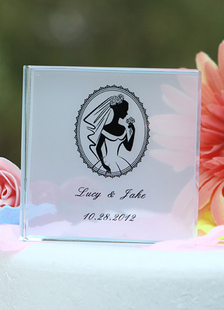 Carré personnalisé Wedding Cake Topper