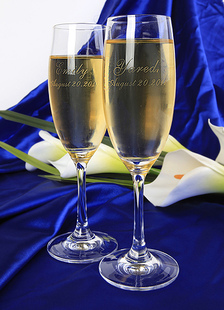 Verre à vin personnalisé à peid de verre