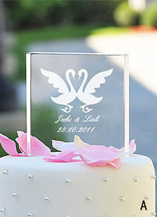 Cristal carré Wedding Cake Topper