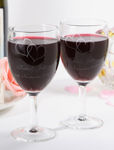 Verre à vin classique à peid de verre pour mariage