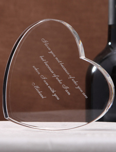 Personnalisé Crystal Cake Toppers coeur jacquard