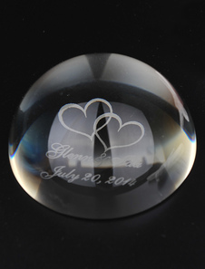 Personnalisé Crystal Cake Topper en forme de demi boule