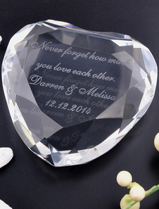 Transparent personnalisé Crystal Cake Toppers