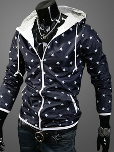 Sweat à capuche en rayonne imprimé étoiles