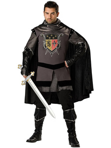 Costume de gladiateur noir pour homme en coton