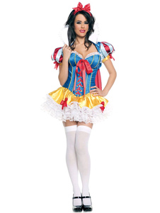 Costume princesse multicolore en satin mat