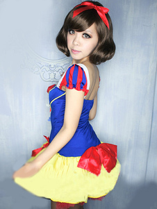 Costume de princesse bleu coloré en polyester