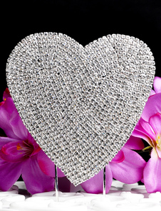 Wedding Cake Toppers avec strass coeur