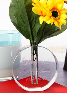 Gâteau de cristal rond personnalisé Topper