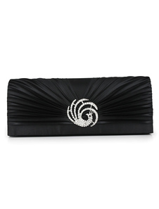 Sac de soirée plissée de couleur unie