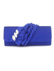 Sac à main de mariée plissé avec strass