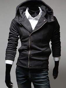 Sweat à capuche en coton mélangé avec zip