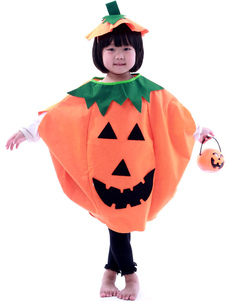 Costume Halloween orange de citrouille pour enfants