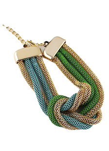 Bracelet à chaîne tissé tordu éthnique coloré