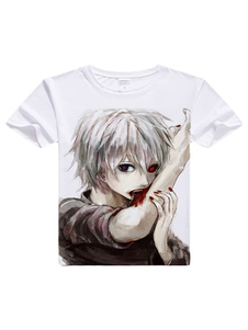 Tokyo goule Kaneki Ken T-Shirt Animé Toussaint Cosplay