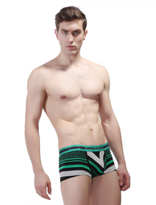 Trunk homme en coton jacquard à rayure