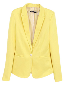 Veste féminine casual en coton unicolore