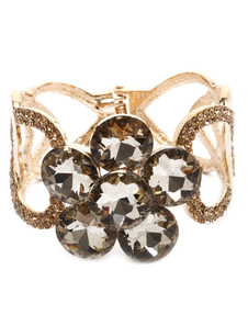 Bracelet de mariée personnalisée avec strass de fleur