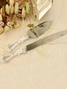 Couteau à gâteau personnalisé avec perles